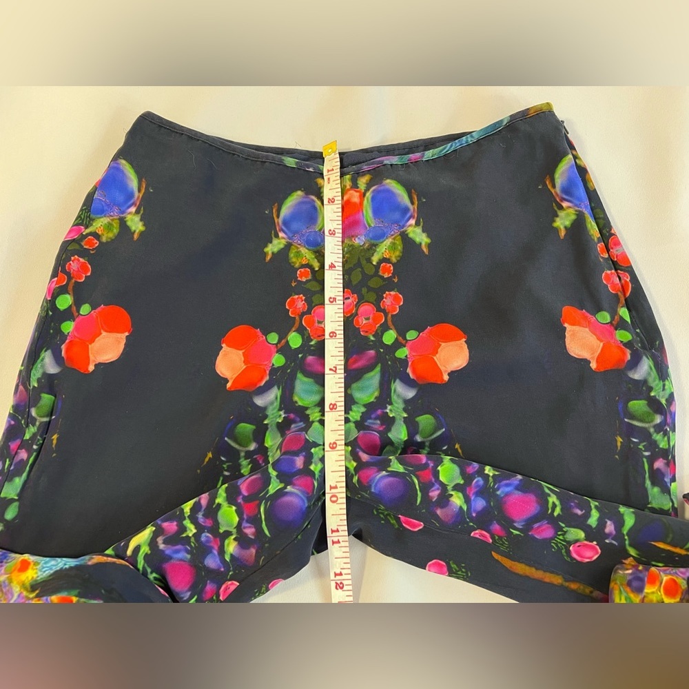 CYNTHIA ROWLEY Roseland Floral Flare Women’s Pant, Size 0 - Picture 7 of 12